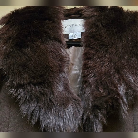 C* - Jaeger Wool & Angora long fur coat - Picture 6 of 13